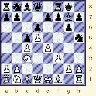 Black plays 7...Nh5; the first real innovation of this contest.  (FIDE_WCS__gm-8_diag07.jpg, 29 KB) 