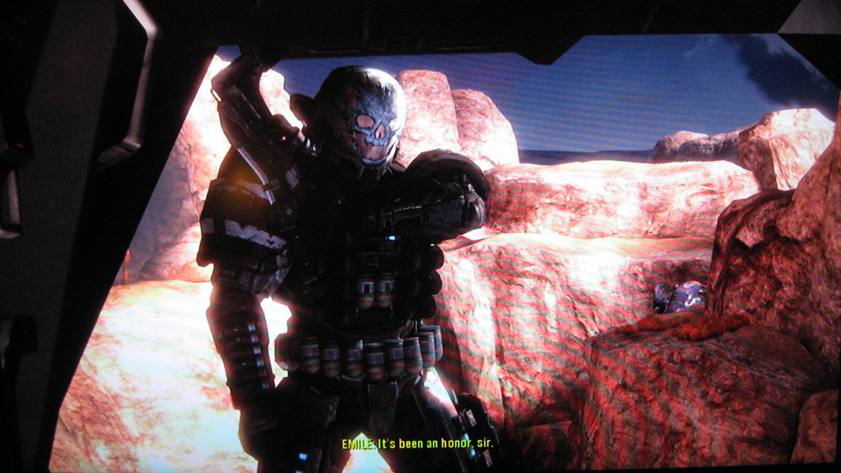 This is a screen shot that my daughter took of the "Halo: Reach" ...