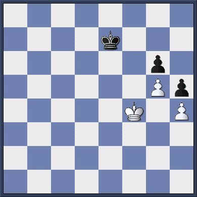   This is the most basic type of all "King and Pawn" end-games. Study it carefully.  