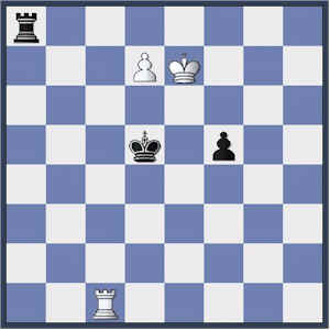   The initial position in our study. It is "White to move and win."  
