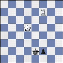   Drawn. White cannot win, because of Black's constant threat to promote his Pawn to a Queen.  
