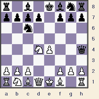   The position after 4...Qh4. (int-gms_001__pos01.gif, 09 KB)  