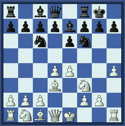   The actual position after BLACK has made his fifth move.  (opn-schl_pos1.gif, 18 KB)   