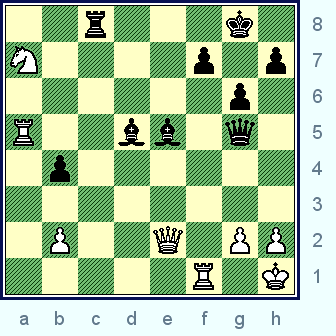   GM Bent Larsen vs. GM Ljubomir Ljubojevic, Milano/1975.  (prob02_puz20.gif, 09 KB)  