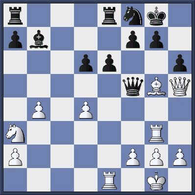   White is going to unleash one of the deadliest "windmills" (see-saw attack) in chess praxis.  (snap-s1.jpg, 22 KB)  