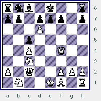   The position after 12...Qc2? (What was Shirov thinking here?)  (wells-shirov2006_diag18.gif, 09 KB)  