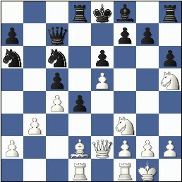    White just played 17.Nh5! Now if GM Rustemov carelessly moves his KB ... he will drop the KNP with check! (gotm_03-04_pos7.jpg, 21 KB)   