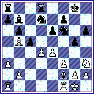    The actual position after White's 19th move, which is probably new to master practice. (gotm_may-04a_pos1.gif, 44 KB)   